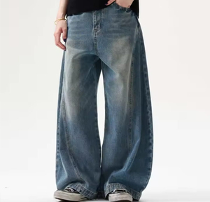 Jeans Extra Grandes para Mujer, Corte Holgado, Estilo Retro Vintage, Pierna Ancha, Pantalones Holgados para Mujer - Product Image 6