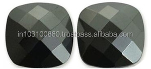 Super Fine Quality Calibrated 100% Natural Black Onyx Cushion Checkerboard Cut Healing Gemstone For Rings Bracelets Making Use - Product Image 2