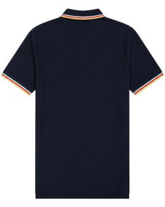 Camiseta Polo Azul Marino Personalizada para Hombre, Manga Corta, Informal, Deportiva, para Golf, Transpirable, para Verano, con Cuello a Rayas, Premium - Product Image 2