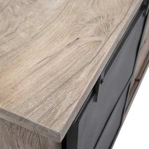 Buffet Vandana Stellar Prime en bois de manguier brossé et métal gris foncé - Product Image 3