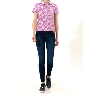 OEM ODM <b>Ladies</b> Stylish <b>Polo</b> Tee Lightweight Summer Collection Women Trendy Stripe <b>Polo</b> Shirt Fashion Knitwear Design - Product Image 1