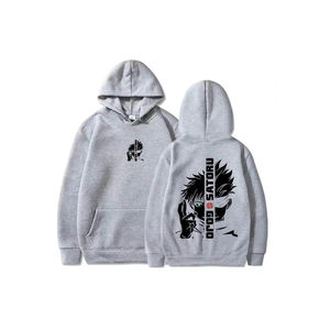 Sudadera con Capucha de Alta Calidad Estilo Anime Gojo Satoru, Corte Regular, Forro Polar Grueso para Invierno, 100% Algodón, ODM OEM, Unisex - Product Image 3