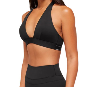 Women’s Quick-Dry Sports Bra Tank <b>Top</b> – Breathable Racerback, <b>Cross</b> Hem, Shockproof Support for Running, Yoga & Fitness - Product Image 4
