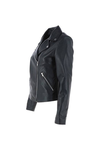 ผู้ผลิตเสื้อแจ็คเก็ตหนังผู้หญิงขายส่ง เสื้อแจ็คเก็ตหนังผู้หญิงแบบเรียบ ย้อมสี ถัก ระบายอากาศ กันน้ำ - Product Image 3