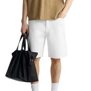 Short cargo en denim coupe droite personnalisé pour hommes nouveauté 2025 vente en gros de shorts en jean baggy en coton pour hommes - Product Image 5