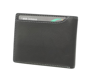 [La Mejor Oferta] Cartera Bifold RFID para Hombre Castello, de Cuero Genuino, Negra/Marrón Oscuro, Cierre Suave, Forro de Poliéster, Grabado en Relieve - Product Image 2