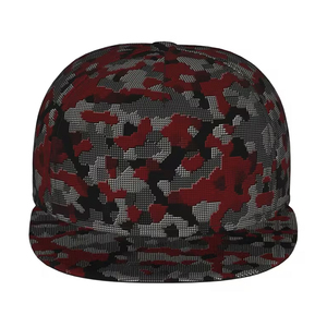 Wholesale Rate For Streetwear Fully Customized Made <b>Comfortable</b> With Best Price Red & Grey Urban 5 Panel Caps For Unisex Wear - Product Image 1