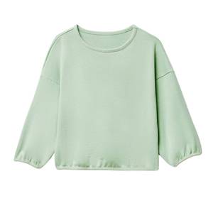 Sweat-shirt vierge pour bébé en coton et coton peigné tricoté à manches longues, prêt à imprimer, vêtements pour nourrissons, fournisseur OEM en gros - Product Image 3