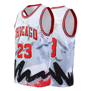 Fabricant OEM de maillots de basket-ball personnalisés en gros, ensemble d'uniformes de basket-ball imprimés sur mesure, vêtements d'entraînement sans manches, prêts à être expédiés - Product Image 1