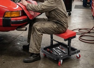 Heavy Duty Rolling Mechanic Creeper Seat with Tool Tray, Foldable Padded Garage Shop <b>Stool</b>, 4 Swivel Casters GAPSTL003 - Product Image 1