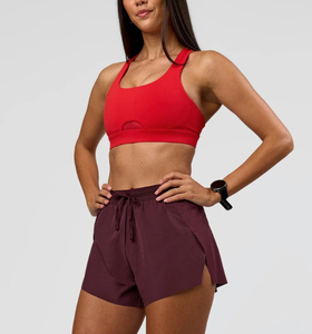 Shorts Deportivos Casuales de Alta Calidad para Mujer, Shorts Cortos Transpirables y Cómodos con Cintura Elástica y Cordones Ajustables, de Secado Rápido, Spandex/Poliéster - Product Image 1