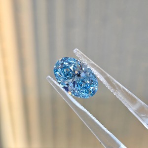 Diamante Cultivado en Laboratorio CVD, Ovalado, Azul, 1CT, Certificado IGI SI1, Corte Excelente, para Joyería Fina, Anillo de Compromiso, Venta al Por Mayor - Product Image 2