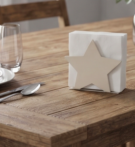 Boîte de rangement de mouchoirs en métal de conception d'étoile enduite de poudre blanche exclusive support élégant accessoire de stockage de décor à la maison de qualité parfaite - Product Image 6