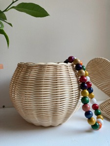 Panier en rotin à oreilles d'ours, paniers de rangement faits à la main, rotin naturel, moderne, multifonctionnel, fabriqué au Vietnam - Product Image 3