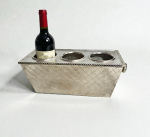 Cubo de Hielo de Aluminio Plateado Irregular de Lujo, Enfriador de Vino y Champán Grande para Restaurantes de Alta Gama y Suministros de Bar para Hoteles, Diseño de Enfriador - Product Image 1