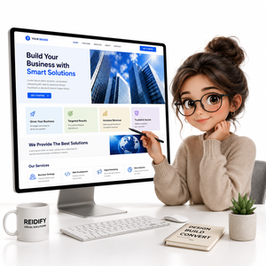 Conception de page d'accueil pour entreprises avec design unique, taux de conversion élevé et présence web moderne, prête pour l'IA B2B - Product Image 1