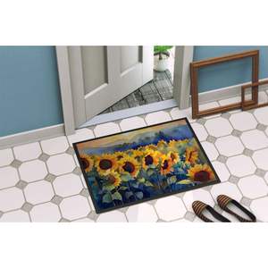 Tournesols en aquarelle paillasson antidérapant lavable Low Pile 24H X 36W tapis d'entrée intérieur et extérieur tapis de porte d'entrée - Product Image 4