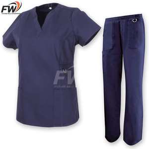 Tenues médicales unisexes confortables et personnalisées en polyester tissé extensible pour les professionnels de la santé - Product Image 6