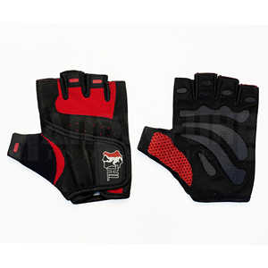 Gants de musculation professionnels rouges et noirs avec rembourrage amélioré de la paume |   Poignée antidérapante de qualité supérieure pour un équipement de musculation ultime - Product Image 1