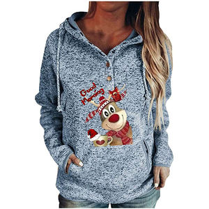 Nouveau Pull à Capuche Unisexe de Noël de Qualité Supérieure, Coupe Oversize Décontractée, Pull d'Hiver avec Impression Numérique 3D Intégrale et Broderie, Modèle Long - Product Image 3