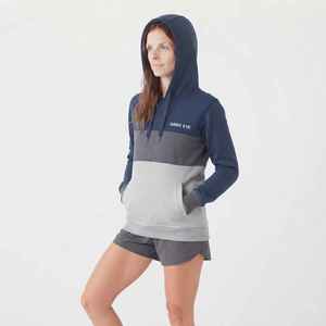 Women's Color Block <b>Hoodie</b> <b>Fleece</b> Pullover With Pockets Regular Fit Autumn Wear - Product Image 2