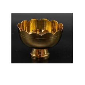 Grand bol décoratif en métal écologique de grande capacité, finition plaquée or, bol à fruits en aluminium - Product Image 1