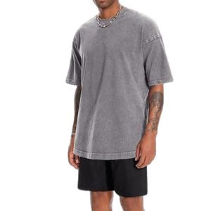 T-shirt vintage surdimensionné personnalisé pour hommes | T-shirt Streetwear lavé à l'acide | T-shirts décontractés en coton lavé imprimés avec logo OEM en gros - Product Image 5