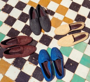 Handwoven Raffia Loafers: Moroccan Artisan Men's <b>Shoes</b> - Product Image 1