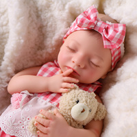 Poupée Bébé Reborn Fille Réaliste Aurora de 16 Pouces en Silicone Intégral, Poupée Nouveau-né Endormie, Fournisseur OEM ODM