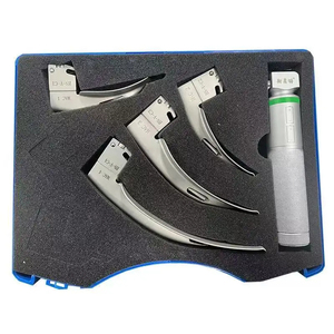 Juego profesional de laringoscopios LED combinados para anestesia y intubación de emergencia, con hojas de acero inoxidable alemán de Tegra Surgical - Product Image 2