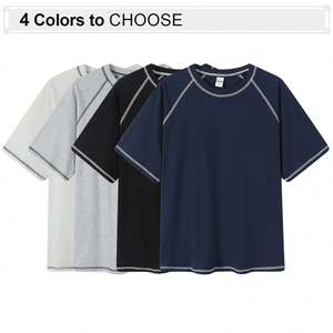 T-shirt OEM personnalisé en coton épais 280 g/m² pour homme, grande taille, épaules tombantes, coupe oversize, style boxy, court, uni - Product Image 2