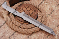 Couteau à lame fixe en acier au carbone personnalisable de 8 pouces, pointe tombante, multifonctionnel, pour la survie, le camping, la chasse, les sports de plein air
