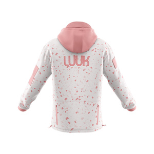 Veste coupe-vent décontractée pour homme, respirante, à capuche, avec fermeture éclair personnalisée, motif imprimé, 100% nylon enduit - Product Image 2