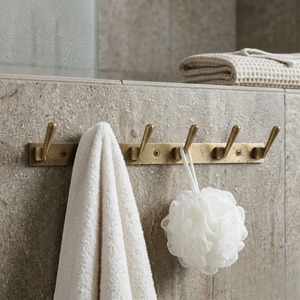 Decorative Modern Stainless Steel Towel Hook Rail with 6 Hooks Heavy Duty Wall Mounted Bathroom Kitchen <b>Clothes</b> Hanger Storage - Product Image 3