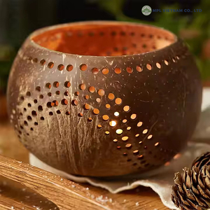 Bougie chauffe-plat en coquille de noix de coco moderne et écologique personnalisée Fonction durable Bols de décoration pour la maison Logo personnalisé coloré - Product Image 3