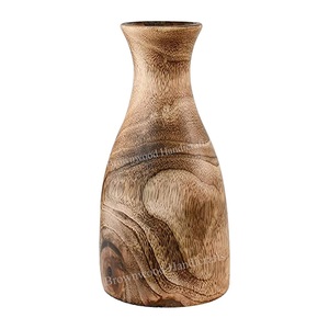 Jarrón de Madera Tallado a Mano Creativo, Jarrón Simple para Arreglos Florales Secos, Decoración del Hogar, Jarrón de Madera Tallado Personalizado - Product Image 5