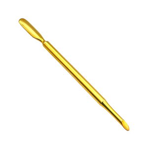 Pousse-cuticules mini en acier inoxydable couleur or rose, tête plate carrée, marque privée OEM, outil de beauté pour manucure et pédicure - Product Image 1