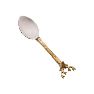 Juego de tenedores de cabeza de Reno de latón, mango de latón para restaurante de Hotel y cocina, cuchara usada, fiesta de boda a precio barato - Product Image 1