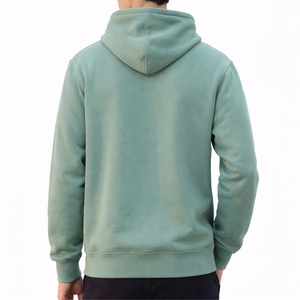 Sweat-shirt à capuche vert menthe pour homme, en coton molletonné, de haute qualité, uni, surdimensionné, décontracté, streetwear d'hiver - Product Image 2