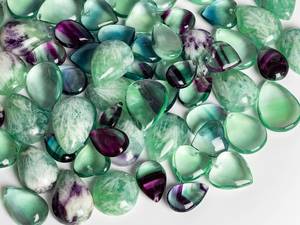 Cabochon en fluorite naturelle de haute qualité, matériau en cristal, prix de gros pour la fabrication de bijoux, pierres précieuses en vrac - Product Image 4