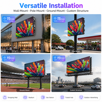 Écran LED mural vidéo anti-poussière P2.5/P3/P4, accès frontal, IP65, 8000 cd, étanche, pour extérieur, panneau de stade, résolution 8K, compatible lumière du soleil