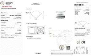 Diamante Cultivado en Laboratorio con Corte PRINCESS, 3.00 Quilates, Claridad VS1, Color Rosa Intenso, con Certificado IGI para Anillo de Compromiso de Lujo - Product Image 2