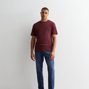 Camiseta de Felpa Francesa Personalizada para Hombre, 100% Algodón Orgánico, 300 GSM, Gruesa, Talla Grande, Lisa, Tejido de Punto - Product Image 4