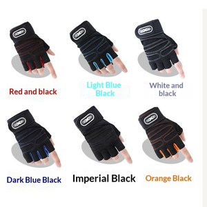 Half Finger Fitness Gloves Adjustable Wrist <b>Strap</b> Weight Lifting Gym Training Breathable Non Slip Grip Unisex exercise gloves - Product Image 4