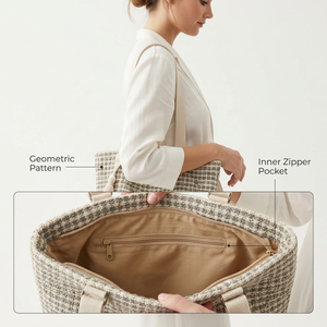 Bolsa de Mano de Lona de Algodón para Mujer, 250 GSM, Impresión Digital, Detalle de Borlas, Logotipo Personalizado, Etiqueta Privada, Venta al Por Mayor - Product Image 2