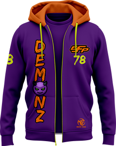 Sudadera con Cremallera Demonz Rvoboyz para Hombre, Estampado por Sublimación, Estilo Hip Hop, Felpa de Poliéster/Algodón, Secado Rápido, Transpirable, Corte Regular - Product Image 5
