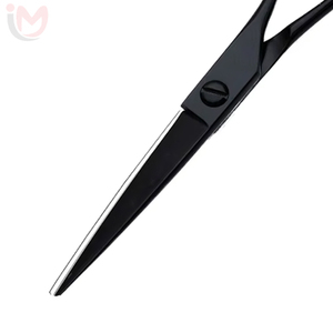 Tijeras de Adelgazamiento de Acero Inoxidable Japonés 440C de 5.5 Pulgadas con Acabado Negro Brillante para Belleza, Peluquería y Estilismo - Product Image 2