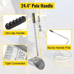 Pala da Spiaggia in Acciaio Inox con Foro da 10 MM per Metal Detector, Paletta da Sabbia da 10 Pollici con Accessorio per Rilevatore - Product Image 4