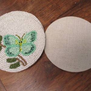 Handmade Beaded Unique <b>Butterfly</b> Beaded Coasters Set 4 by whimsy art craft - Product Image 2