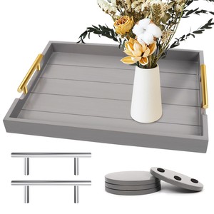 Bandeja de Servir Hecha a Mano de Madera de Teca |   Plato de Madera Artesanal al por Mayor en India - Product Image 3